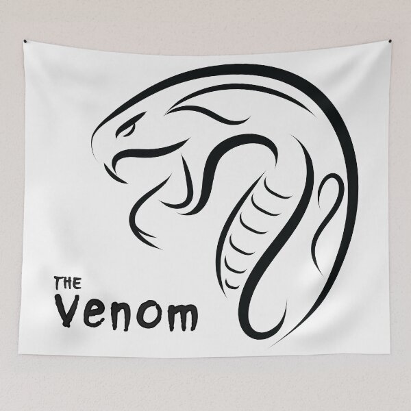 Item preview, Venom Snake Head | Black and White Line Art designed and sold by I'm  Redz.