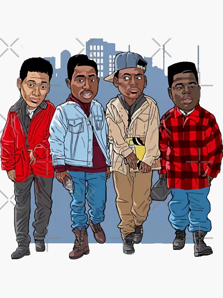 "Juice 90s movie Cartoon" Sticker by ElizbethKell802 Redbubble