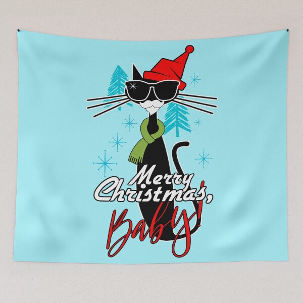 Item preview, Cool Cat Rocks Christmas designed and sold by RoGoArt.