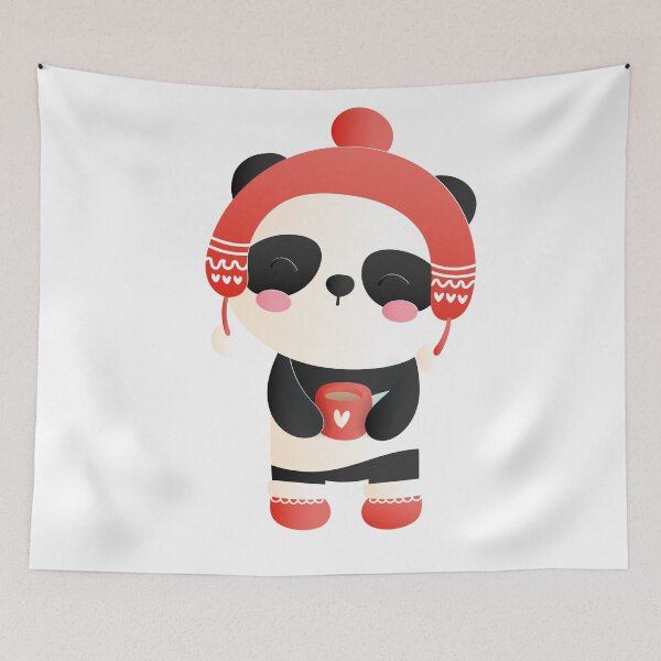 Item preview, Cute friendly winter panda designed and sold by UPSTORE-RB.