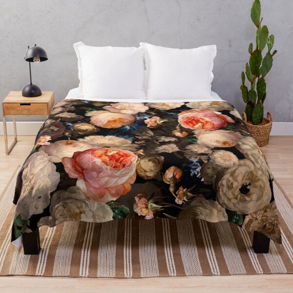 Item preview, Peach Vintage Roses Botanical Night Garden Nightgarden designed and sold by UtArt.