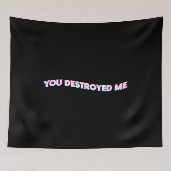 Item preview, You Destroyed Me Emotional Vaporwave Meme with Glitch effect graphic designed and sold by D-C-Designs.