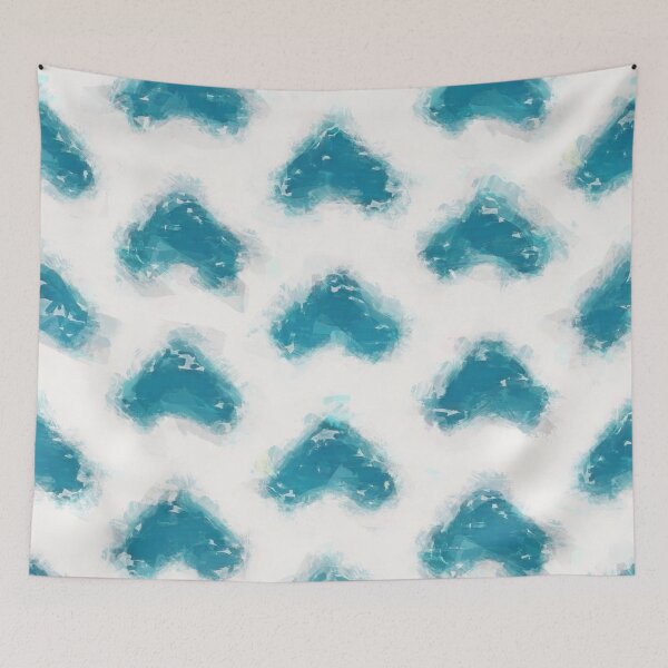 Item preview, brushed patterns aqua tips designed and sold by Filigranas Digitales.