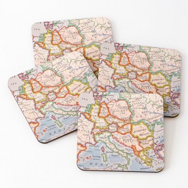 Item preview, Old Vintage European Country Map designed and sold by WanderingLife.