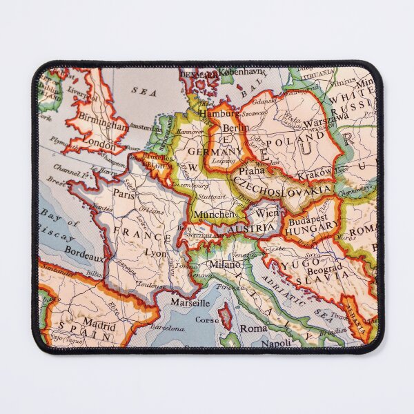 Item preview, Old Vintage European Country Map designed and sold by WanderingLife.
