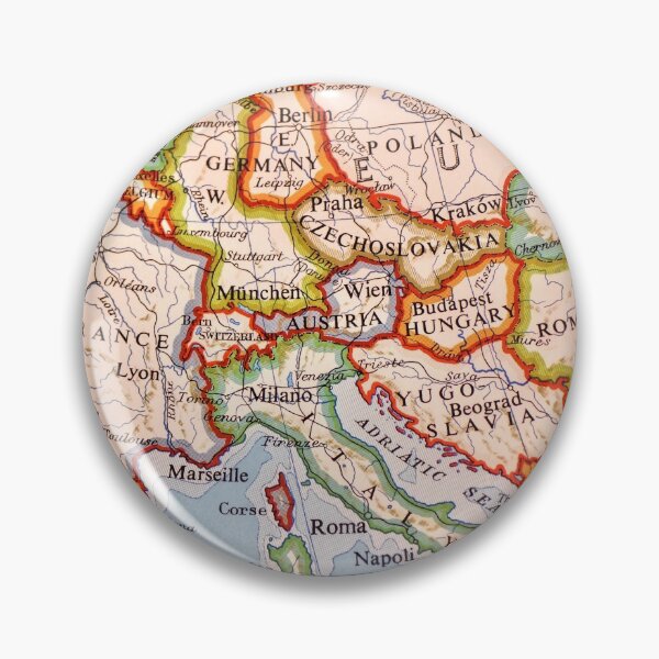 Item preview, Old Vintage European Country Map designed and sold by WanderingLife.