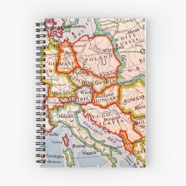 Item preview, Old Vintage European Country Map designed and sold by WanderingLife.