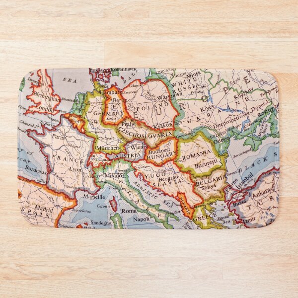 Item preview, Old Vintage European Country Map designed and sold by WanderingLife.