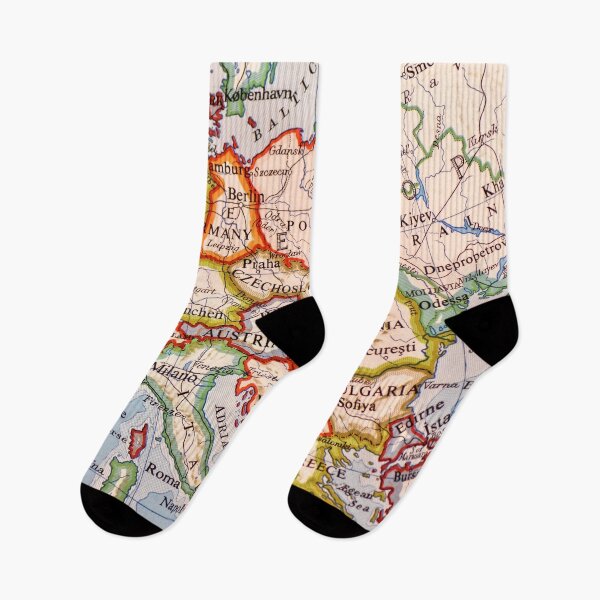 Item preview, Old Vintage European Country Map designed and sold by WanderingLife.