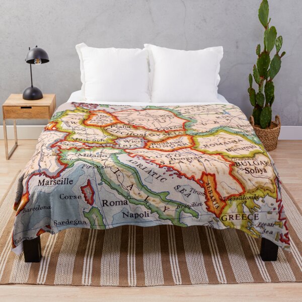 Item preview, Old Vintage European Country Map designed and sold by WanderingLife.