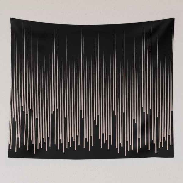 Item preview, Pink and Black Frequency Stripes Line Art Pattern Pairs Valspar 2022 Color of the Year Sunset Curtains 1007-10B - Color Trends designed and sold by ColorOfTheYears.