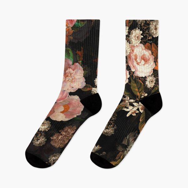 Item preview, Vintage Peach Barqoue Dutch Midnight Flowers Botanical Night Garden Nightgarden designed and sold by UtArt.