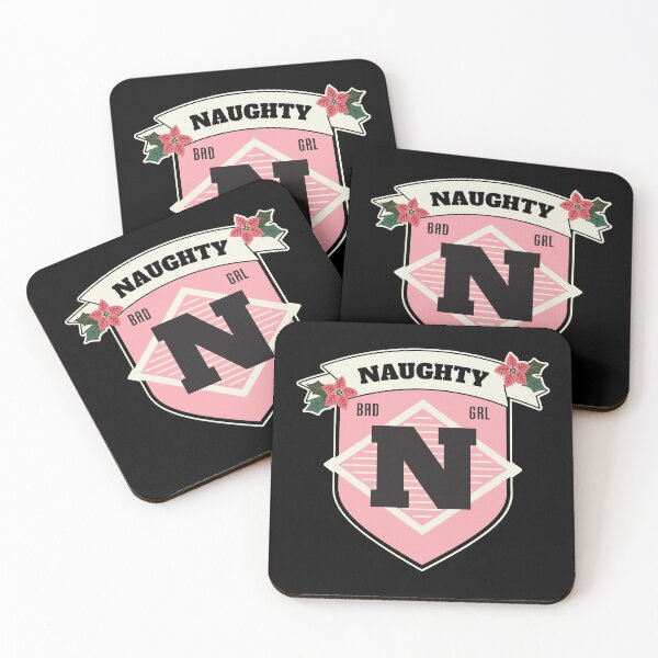 Item preview, On The Naughty List Sporty Varsity Style Pink Crest designed and sold by nanogarbanzo.
