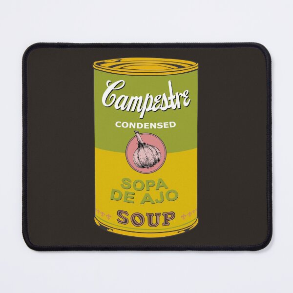 Item preview, Spanish Andy Warhol soups - Sopas Campestre - Sopa de Ajo (dark background) designed and sold by Groenendijk.