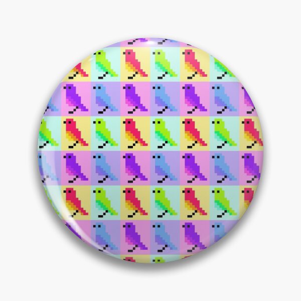Item preview, Wee Rainbow Colored Pixel Birds designed and sold by rin3d .