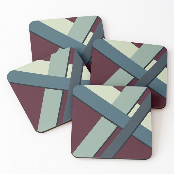 Item preview,  Decorative Teal and Maroon Stripes designed and sold by FantasySkyArt.