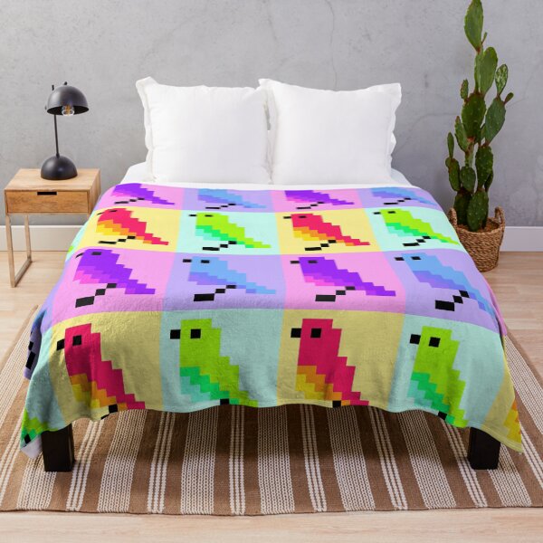Item preview, Wee Rainbow Colored Pixel Birds designed and sold by rin3d .