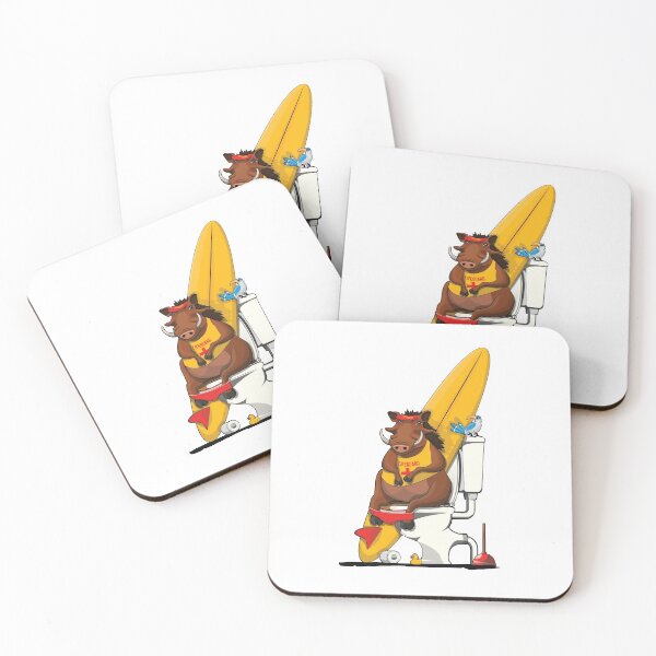 Item preview, Warthog on the Toilet, funny animal safari bathroom joke designed and sold by Wyattdesign.