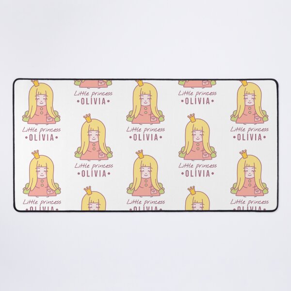 Item preview, Blonde girl with a crown on her head and a bag sits on the couch | Little princess Olivia designed and sold by AnnaRuz.