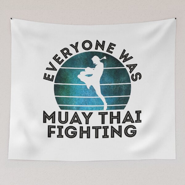 Item preview, Everyone was muay thai fighting retro funny designed and sold by DADA635.