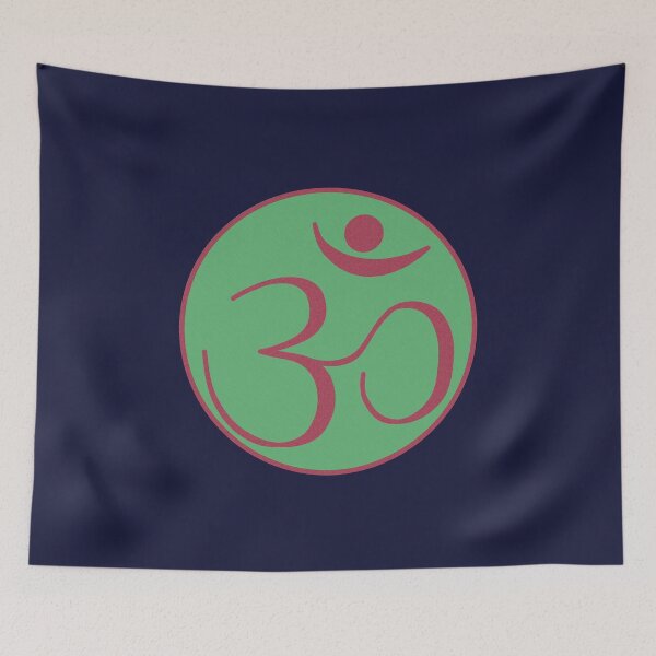 Item preview, OM Logo - Red on Green designed and sold by Fractal Journeys, etc. .