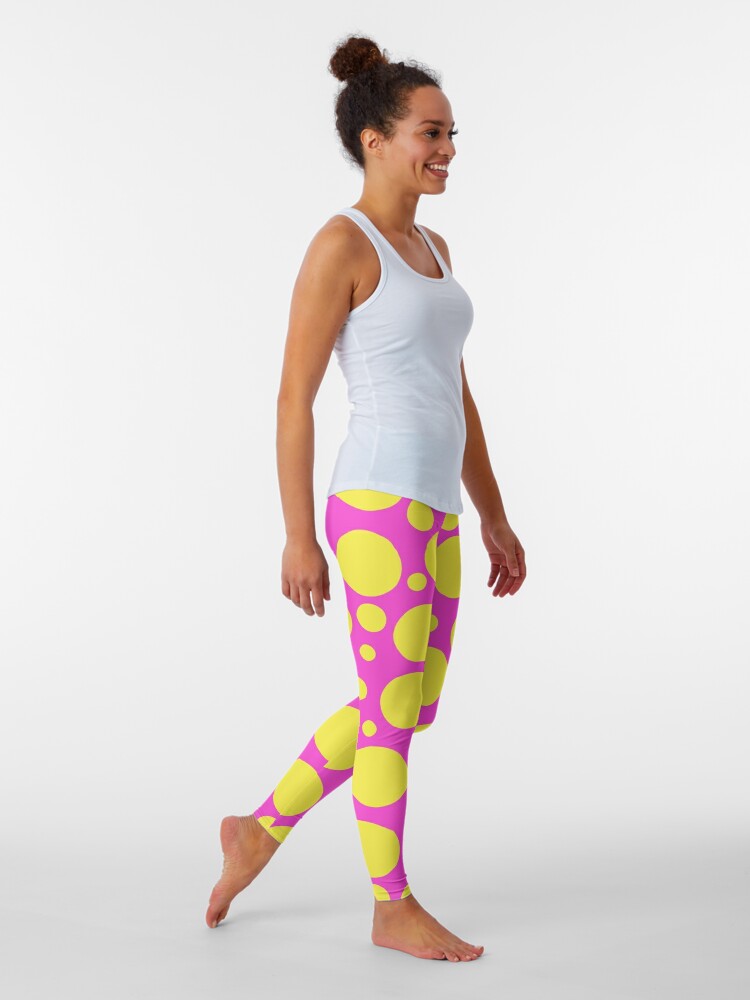 Polka Dot Leggings, Yoga Tights, Dotted Yoga Leggings, Yoga Pants