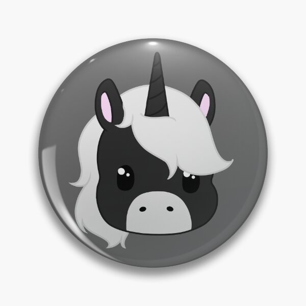 Item preview, kawaii black and white unicorn designed and sold by EveryCuteThings.