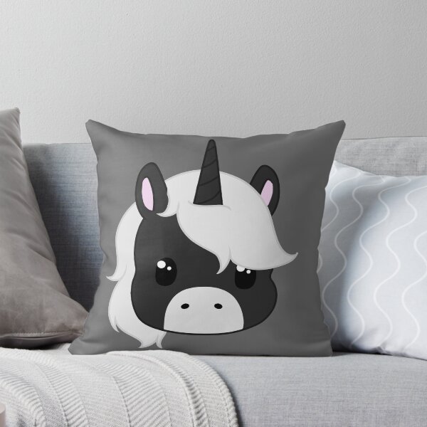 Item preview, kawaii black and white unicorn designed and sold by EveryCuteThings.