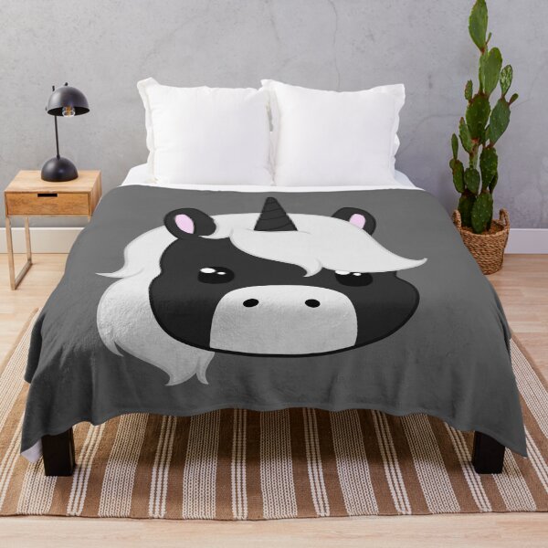 Item preview, kawaii black and white unicorn designed and sold by EveryCuteThings.