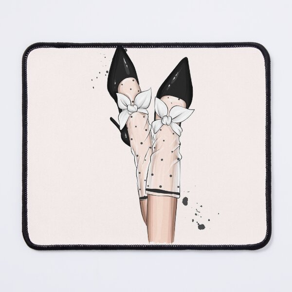 Item preview, Polkadot Stocking and High Heels Fashion Drawing  designed and sold by Dollfacedesign.