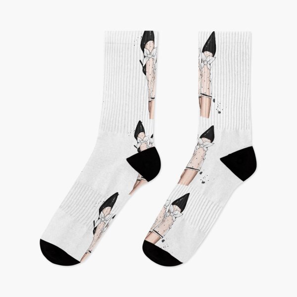 Artikelvorschau, Polkadot Strumpf und High Heels Modezeichnung entworfen und verkauft von Dollfacedesign.