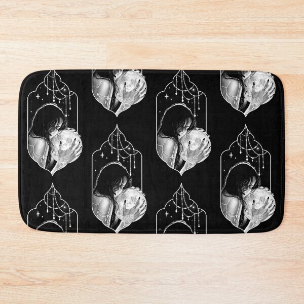 Item preview, Luna- a portrait (monochromatic illustration on black) designed and sold by Anicatattoos.