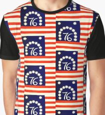 1976 Zweihundertjährige Flagge Grafik T-Shirt
