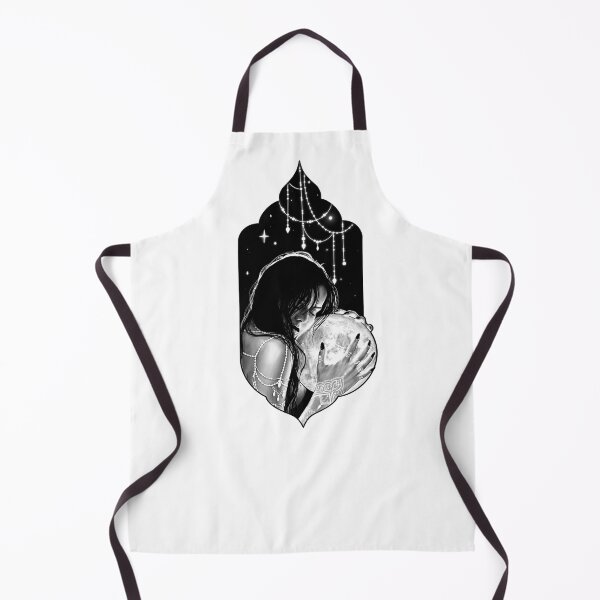Item preview, Luna- a portrait (monochromatic illustration on white) designed and sold by Anicatattoos.