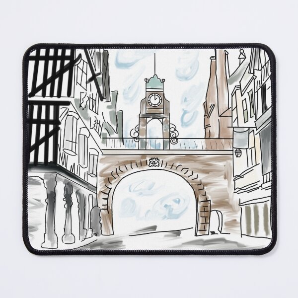 Item preview, Eastgate Clock Street Scene, Chester designed and sold by evelynwinters.
