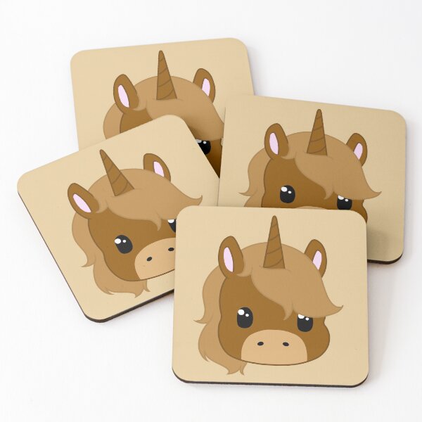 Item preview, kawaii brown unicorn designed and sold by EveryCuteThings.