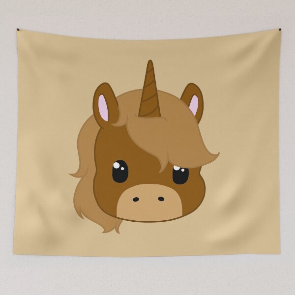 Item preview, kawaii brown unicorn designed and sold by EveryCuteThings.