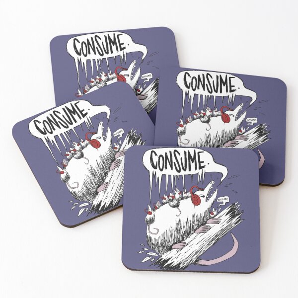 Item preview, Consume Possum Black and White designed and sold by smercurial.