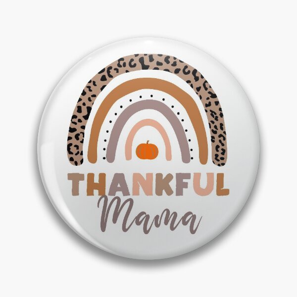 Item preview, Thankful MAMA Thanksgiving Pumpkin with cute leopard print rainbow designed and sold by Rabbitti.