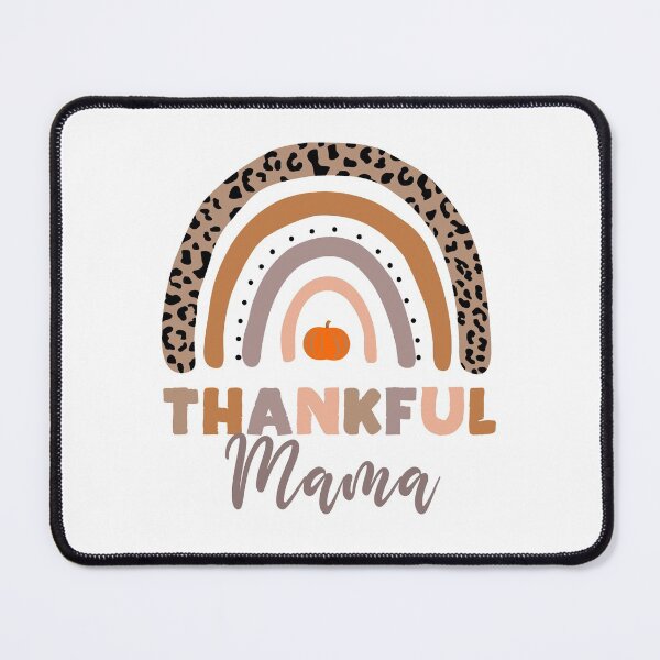 Item preview, Thankful MAMA Thanksgiving Pumpkin with cute leopard print rainbow designed and sold by Rabbitti.