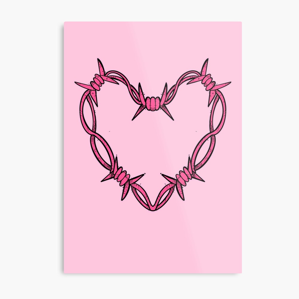 Pink barbed wire heart