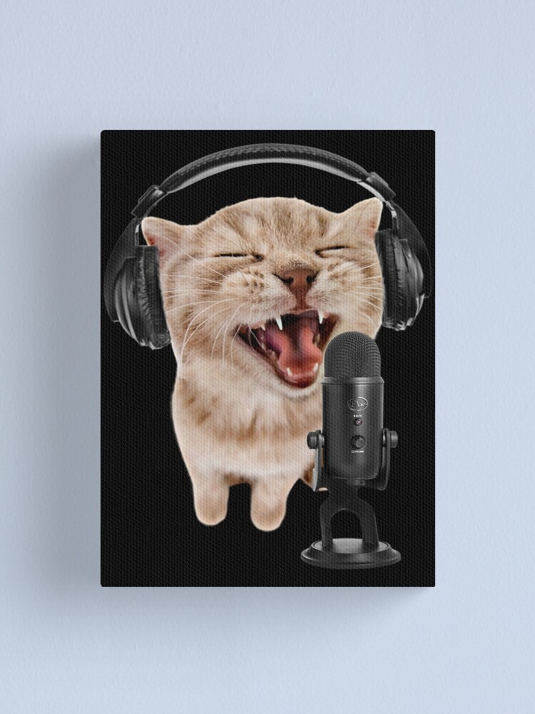 Beluga Cat Meme Face Smiling Canvas Print for Sale by fomodesigns