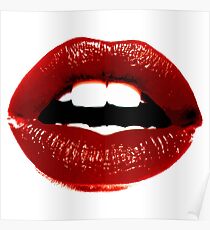 Rote Lippen Poster