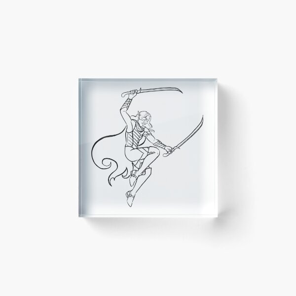 Item preview, Jumping Drizzt designed and sold by G Draws.