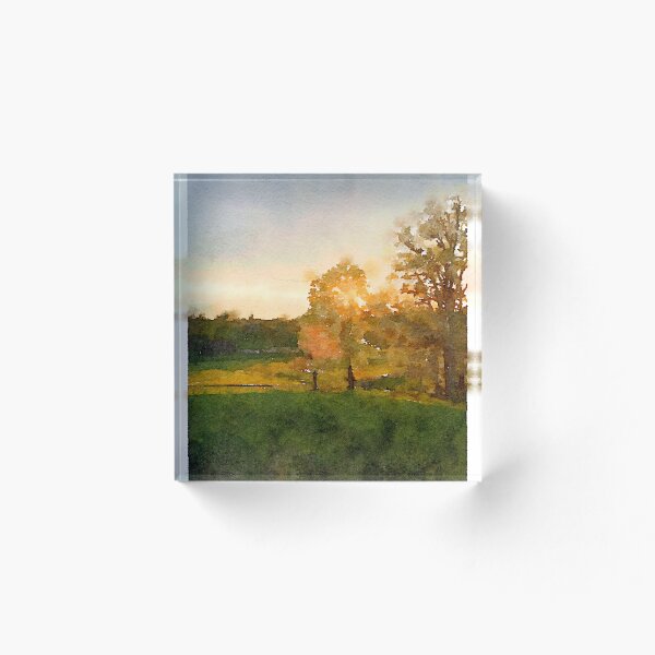 Artikelvorschau, Kentucky Autumn Sunset im Aquarell entworfen und verkauft von bjazmoore.
