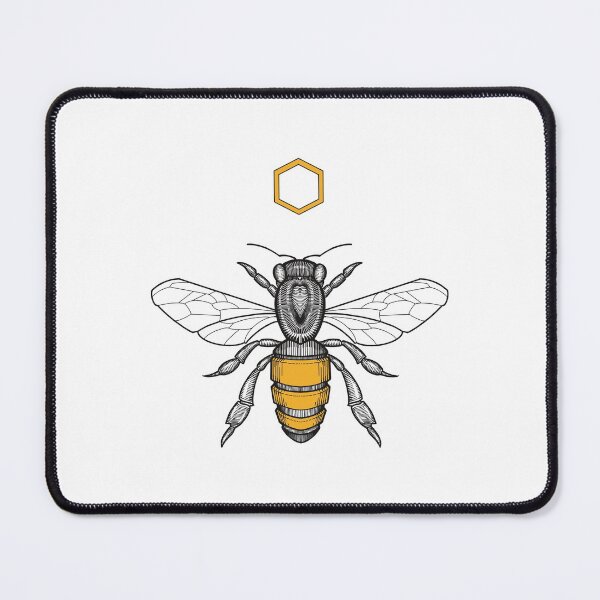 Item preview, Bee and yellow hexagon designed and sold by weilertsen.