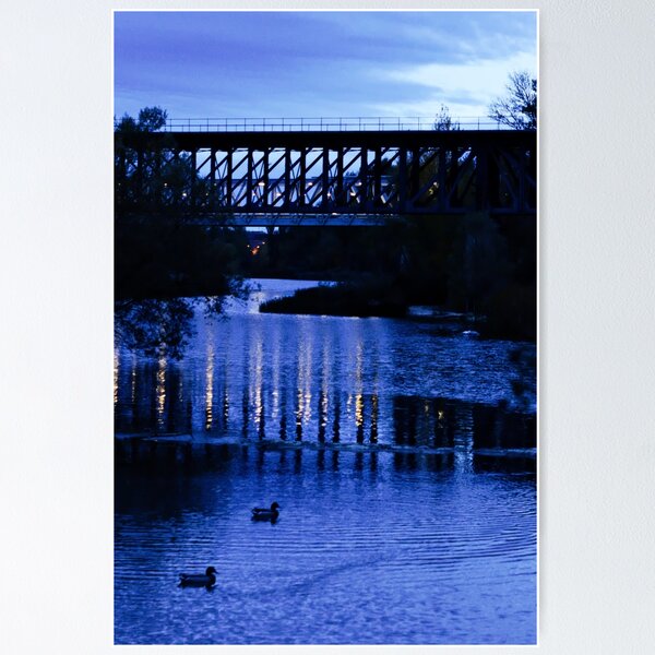 Item preview, The iron bridges of Zamora in the blue hour. designed and sold by Jonatan Pablos.