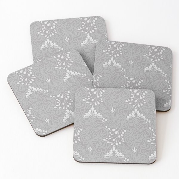 Item preview, Damask style pattern on a grey background. designed and sold by Natalya Alexandrou.