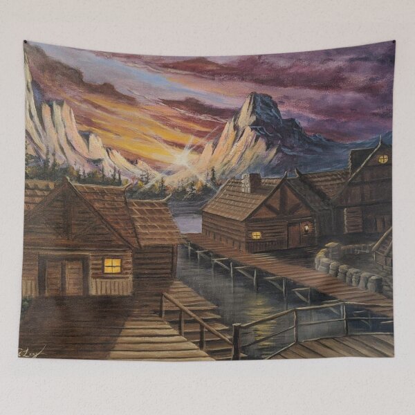 Item preview, Settlement on the Lake designed and sold by AaronLongArt.