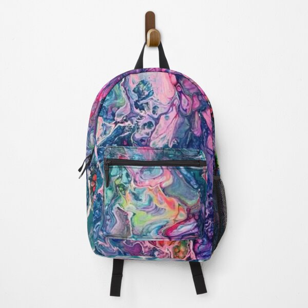 Artikelvorschau, Seeanemone koralle Art Pour Painting bunt blau entworfen und verkauft von Painting The Paige.